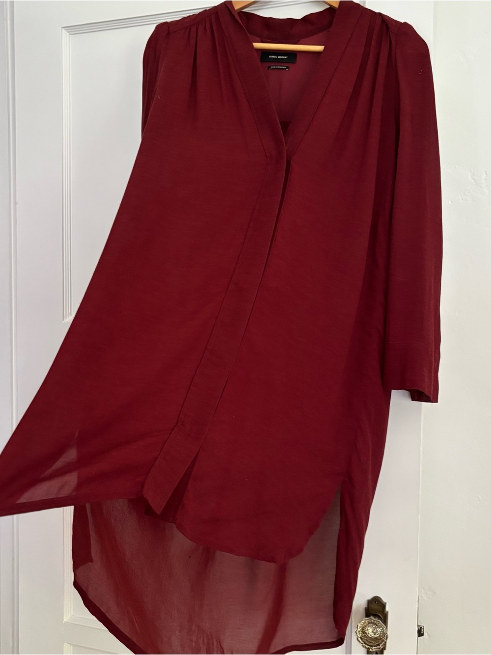 Isabel Marant Burgundy Button-Front Tunic - Picture 4 of 8